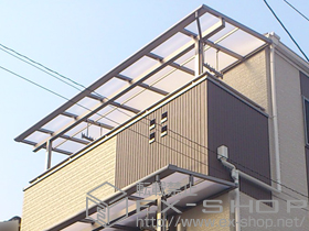 のバルコニー・ベランダ屋根 パワーアルファーII F型 3階屋根タイプ 積雪対応〜30? 施工例