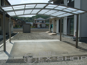 のカーポート カーブポートシグマIII ワイド 積雪〜30cm対応 施工例