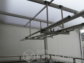 のバルコニー・ベランダ屋根 プレシオステラス R型 屋根タイプ 積雪〜20?対応 施工例