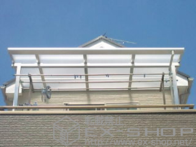 のバルコニー・ベランダ屋根 ライザーテラスII F型 屋根タイプ 単体 積雪〜20cm対応 施工例