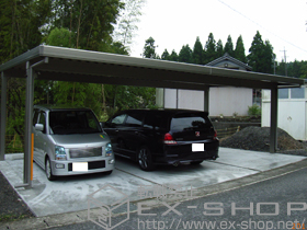 のカーポート テリオスポートIII 1500 3台用 4本柱 積雪〜50cm対応 施工例