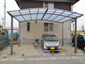 のカーポート カーブポートシグマIII ワイド 積雪〜30cm対応 施工例