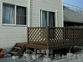 のウッドデッキ リウッドデッキ 200 単体 +リウッドステップ4型 施工例