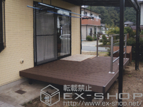 のウッドデッキ リコステージ?+モダンデッキフェンス 施工例