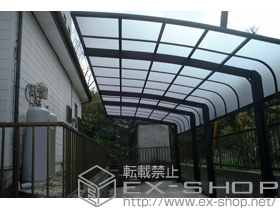 のカーポート レイナキャップポート 縦連棟 積雪〜20cm対応＋屋根ふき材補強部品 施工例