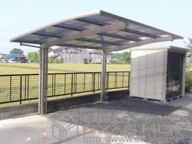 のカーポート カーブポートシグマIII 積雪〜30cm対応+着脱式サポート(補助柱) 施工例