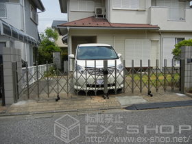 のカーゲート トリップゲート PA型 ノンレール 両開き 54W 施工例