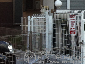 の門扉 メッシュフェンスG10門扉 片開き 施工例