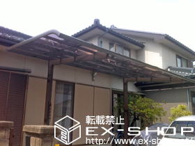 のカーポート レガーナポートシグマIII 樋有 積雪〜20cm対応＋収納式物干し 標準 2本入 施工例