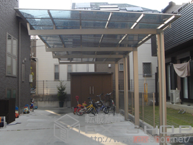 のカーポート マイリッシュ 前上がり 縦連棟 積雪〜20cm対応 施工例