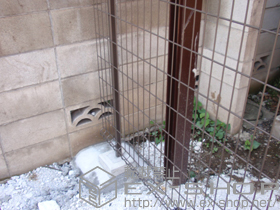 のフェンス・柵 ハイグリッドフェンスN8型 フリーポールタイプ 施工例