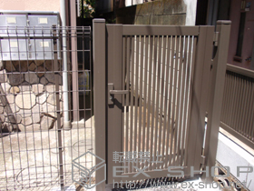 の門扉 シャレオR2型 片開き 柱使用 施工例