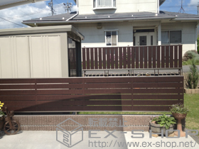 のフェンス・柵 ライフモダンII YS型フェンス 複合色 フリーポールタイプ 施工例