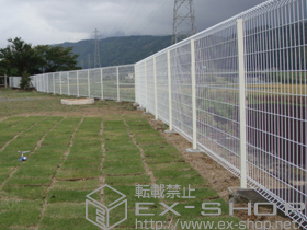 のフェンス・柵 イーネットフェンス1F型 自由柱タイプ 施工例