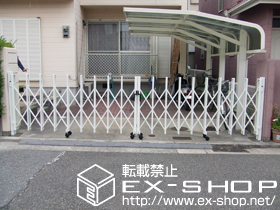 のカーゲート トリップゲートPB型 ノンレール 両開き 施工例