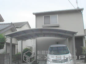 のカーポート レイナツインポート 積雪〜20cm対応+屋根ふき材補強部品 施工例