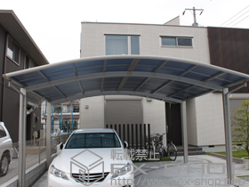 のカーポート レイナツインポート 積雪〜20cm対応+収納式物干しセット2型 2本入 施工例