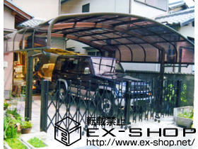 のカーゲート トリップゲートPA型錠無し ノンレール 両開き54W 施工例