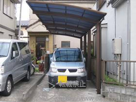 のカーポート プレシオスポート 縦連棟 積雪〜20cm対応 施工例