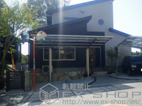 のカーポート レイナポート 積雪〜20cm対応+着脱式サポート 標準・ハイルーフ兼用 2本入り 施工例