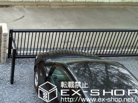 のカーゲート スウィングアップゲートワイド 縦格子型 手動式 施工例