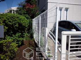 のフェンス・柵 イーネットフェンス1F型 高尺タイプ 自由柱施工 施工例