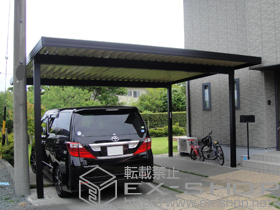 のカーポート テリオスポートIII 900 2台用 4本柱 積雪〜30cm対応 施工例