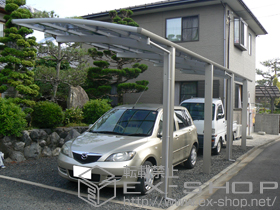 のカーポート レイナポート 縦連棟  積雪〜20ｃｍ対応 施工例