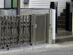 の門扉 シャレオR2型 片開き 柱使用 施工例