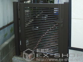 の門扉 プリレオ R1型 片開き 柱使用
扉1枚（W×H）=（900mm×1,000mm） 施工例