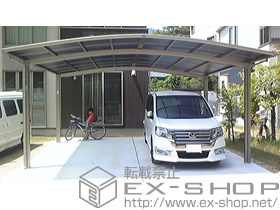 のカーポート カーブポートシグマIII ワイド 積雪〜30ｃｍ対応 施工例