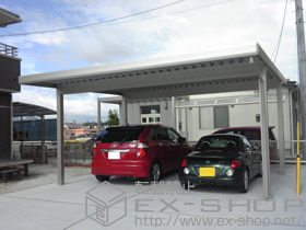 のカーポート ジーポートneo 積雪100cmＡタイプ 2台用 4本柱 角柱仕様 施工例