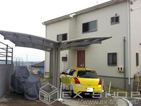 のカーポート レイナポート Y合掌 積雪〜20cm対応+着脱式サポート 施工例