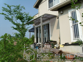 のテラス屋根 プレシオステラス R型 テラスタイプ 単体 積雪〜20cm対応 施工例