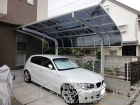 のカーポート テールポートシグマIII 積雪対応〜30?+柱ガードセット 施工例