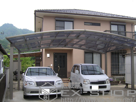 のカーポート カーブポートシグマIII ワイド 積雪〜30?対応 施工例