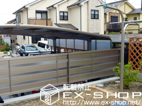 のフェンス・柵 ライフモダンII YP型フェンス 単色 フリーポールタイプ 施工例