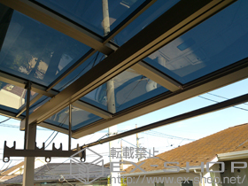 のバルコニー・ベランダ屋根 パワーアルファ L型 屋根タイプ 単体 積雪〜30cm対応+吊下げ物干し 標準2本入 施工例