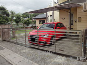 のカーゲート ワイドオーバードアS1型 手動式 施工例