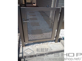 の門扉 プリレオR1型門扉 片開き 柱使用 施工例