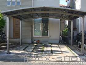 のカーポート カーブポートシグマIII ワイド 積雪〜30?対応 施工例