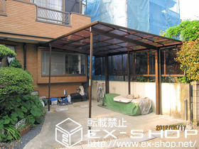 のカーポート エフルージュ 積雪〜20cm対応＋サイドパネル 施工例