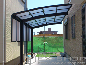 のカーポート レイナポート 積雪〜20cm対応+レイナポート サイドパネル 54-10Ｈ+ 屋根ふき材補強部品 施工例