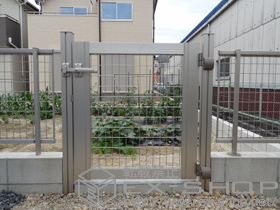 の門扉 エクスライン門扉16型 片開き 門柱使用 施工例