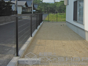 のフェンス・柵 イーネットフェンス1F型 自由柱タイプ 施工例