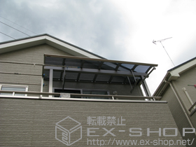 のバルコニー・ベランダ屋根 ヴェクターテラス R型 1500 屋根タイプ 単体 積雪〜50cm対応+吊下げ式物干し 標準2本入 施工例