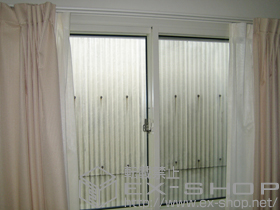 の二重窓（内窓） インプラス ダストバリア仕様 引違い窓 2枚建+ふかし枠（20mm）4方カーテンレール 施工例