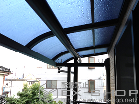 のバルコニー・ベランダ屋根 プレシオステラス R型 屋根タイプ 連棟 積雪〜20cm対応+吊り下げ式物干し 標準 2本入り 施工例