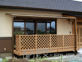 のウッドデッキ リウッドデッキ200＋リウッドデッキフェンス2型 施工例