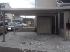 のカーポート ジーポートneo 2台用 Aタイプ 角柱仕様 標準鼻隠し 積雪〜100cm対応 施工例